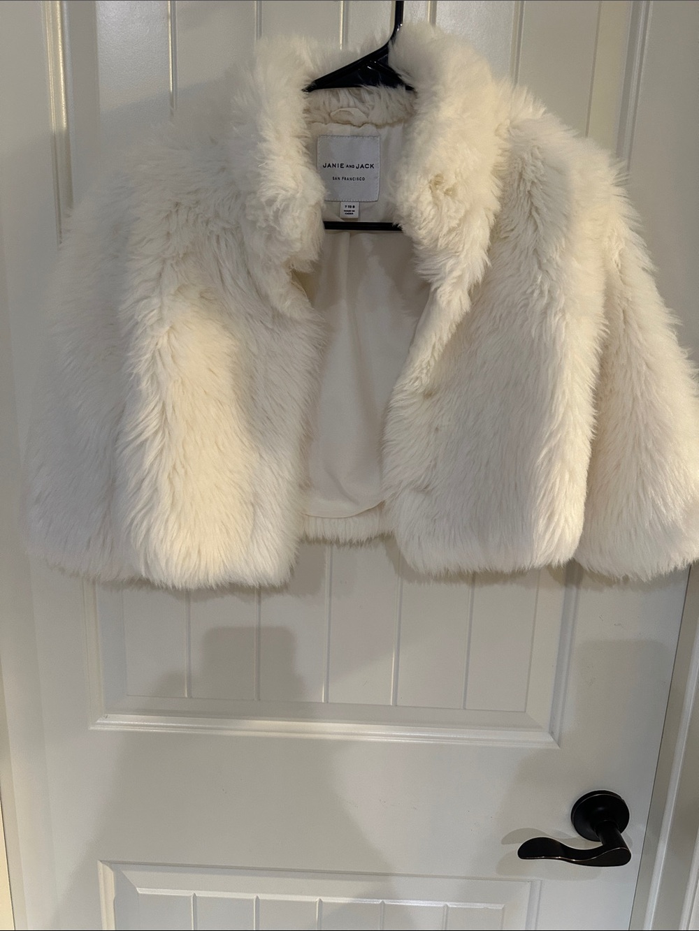 Janie and Jack fur jacket size 7 to 8